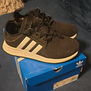 Adidas Core Black with White Stripes Shoes